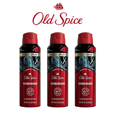 Old Spice Krakengard Aluminum Free Underarm & Body Spray (3-Pack) product image