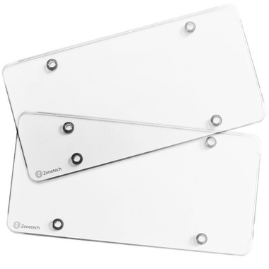 Zone Tech Clear License Plate Shields (2-Pack) product image