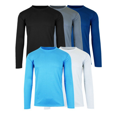 Men's Moisture Wicking Long Sleeve Performance Tee (5-Pack) product image