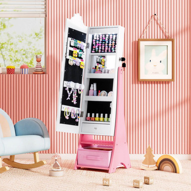 Kids' Jewelry Armoire with Lighted Full Length Mirror product image