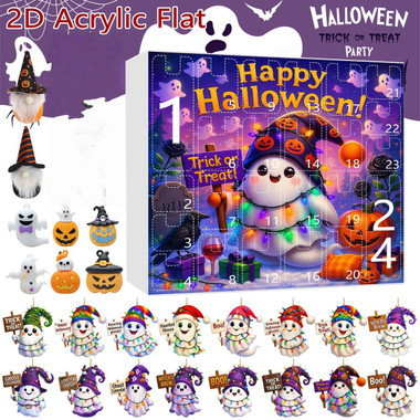 Halloween CountDown Advent Calendar with Ghost Gnome Pumpkin Plush Toys Dolls Pendants Ornaments For Indoor Outdoor Home Party Decoration product image