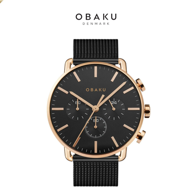 Obaku Men's Havn Black Dial Watch  product image