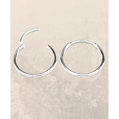 925 Sterling Silver Minimalist Hoop Earrings product image