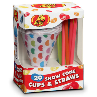 Jelly Belly Disposable Snow Cone Cups and Straws (2-Pack) product image
