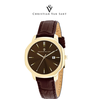 Christian Van Sant Women's Octave Slim Brown Dial Watch product image