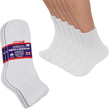 Cotton Non-Binding Diabetic & Circulatory Quarter Socks (12-Pairs) product image