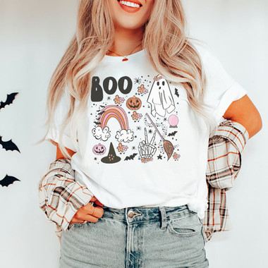 'Boo' Halloween Collage Graphic Tee product image