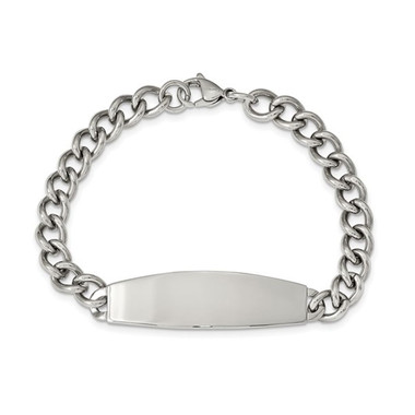 8.75" Men's ID Bracelet in Stainless Steel product image