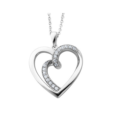 Soulmate Heart Pendant Necklace in Sterling Silver with Chain product image