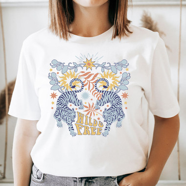 'Wild & Free' Tiger Graphic T-Shirt product image