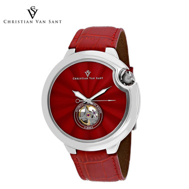 Christian Van Sant Men's Cyclone Automatic Red Dial Watch product image