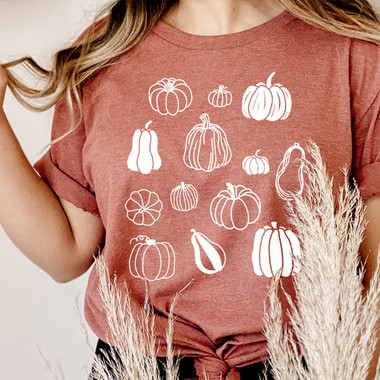 Pumpkin Collage Graphic Tee product image