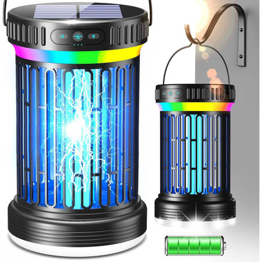 Solar Bug Zapper and LED Camping Lantern (1- or 2-Pack) product image