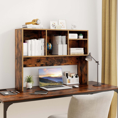Computer Desktop Countertop with Bookshelf Organizer product image