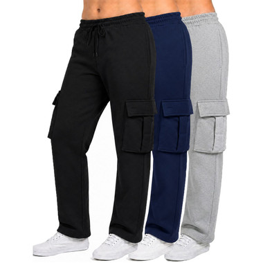 Women's Loose Fit Fleece Lined Cargo Joggers (3-Pack) product image