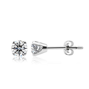1 1/2 Carat Lab Created Diamond Stud Earrings in White Gold product image