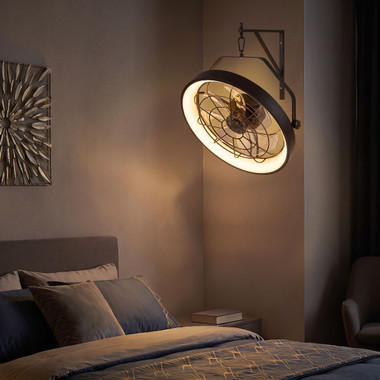 Wall Mounted Fan with Adjustable Light product image