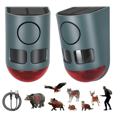3-in-1 Ultrasonic Solar Animal Repeller (1- or 2-Pack) product image