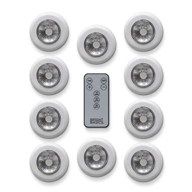 Bright Basics Remote Control Wireless Disc Lights (10-Pack) product image