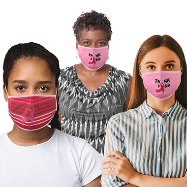Breast Cancer Awareness Non-Medical 2-Layer Fabric Face Mask (6-Pack) product image