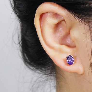 Crystal Amethyst Earrings product image