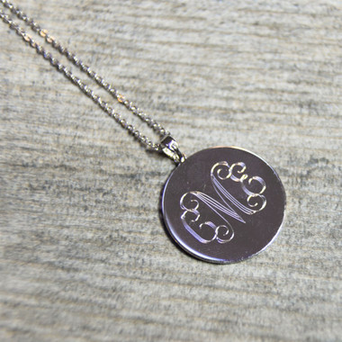 Monogrammed Disc Necklace product image