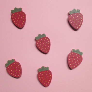 Wooden Fruit Shaped Magnets (6-Pack) product image