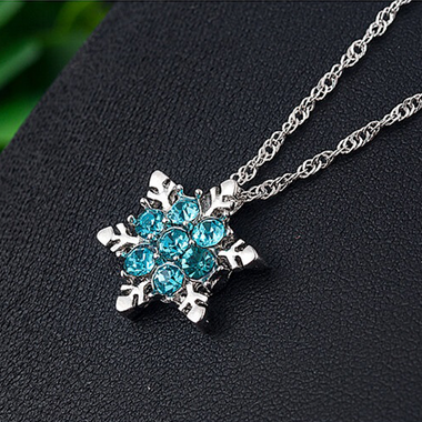 .925 Sterling Silver Blue Star Charm Necklace product image