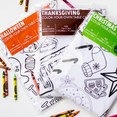 Holidays Color-Your-Own Table Cover (3-Pack) product image