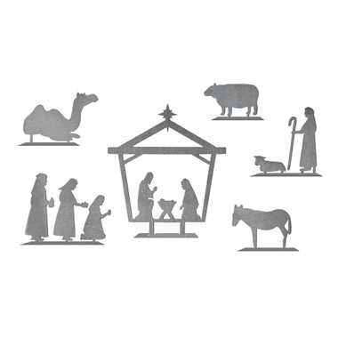 6-Piece Steel Nativity Scene Decoration Set product image