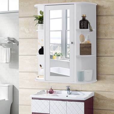 Wall-Mounted Bathroom Storage Medicine Cabinet with Mirror product image