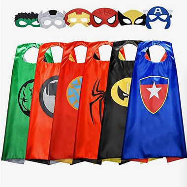 Superhero Reversible Cape & Mask Set (6-Pack) product image