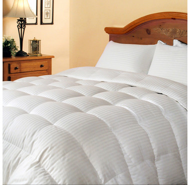 300-Thread Count Cotton Fiber Damask Striped Down Comforter product image