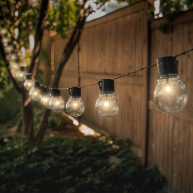 Solar Powered LED Patio Bulb String Lights (3 Styles) product image