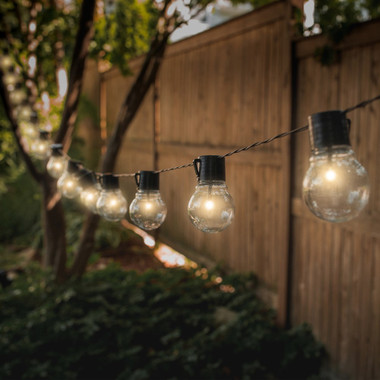 Solar Powered LED Patio Bulb String Lights product image