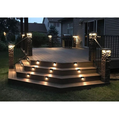 Solar-Powered Waterproof LED Deck Light (4-Pack) product image