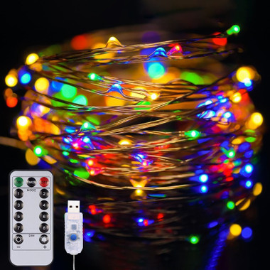 40-Foot USB Waterproof LED Christmas String Lights with Remote Control product image