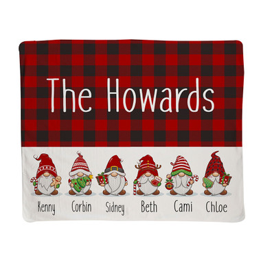 Personalized Large Christmas Gnomes Blanket product image