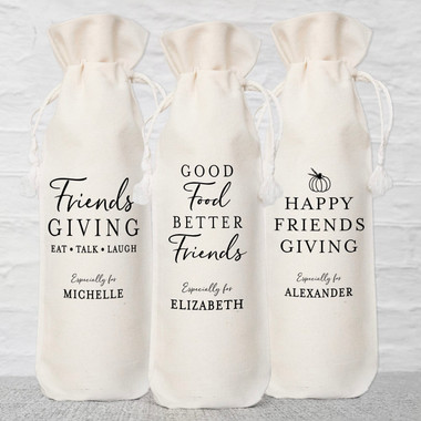 Personalized Friendsgiving Wine Gift Bags product image