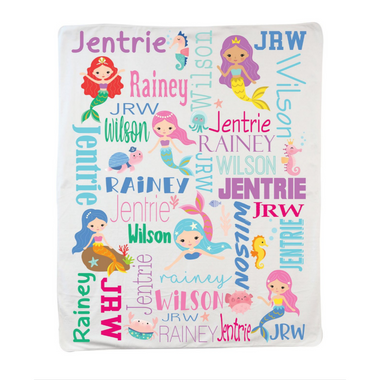 Kids' Large Personalized 3-Name Blanket in Multiple Styles product image