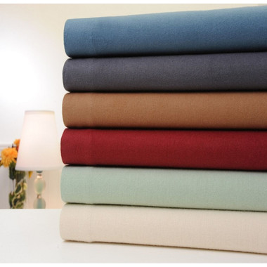 Bibb Home® 100% Cotton Solid 4-Piece Flannel Sheet Set product image
