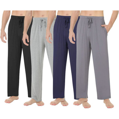 Men's Lounge Pajama Pants with Pockets (4-Pack) product image