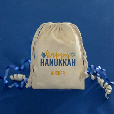Personalized Hanukkah Gelt Bags product image