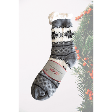 Women's Holiday-Themed Sherpa Thermal Socks with Non-Skid Bottom product image