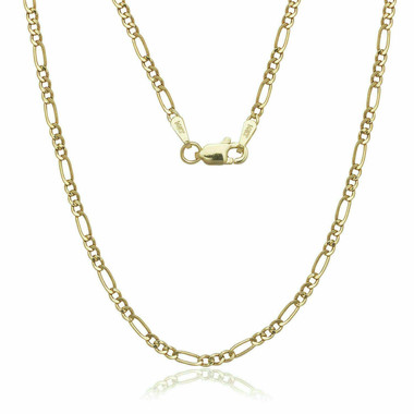 Solid 14K Gold 2mm Figaro Chain Necklace product image