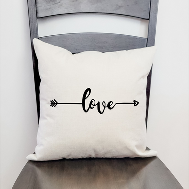 18" x 18" Farmhouse Arrow Love Pillow Cover product image