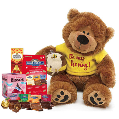 Be My Honey Bear & Chocolates Valentine Gift Set product image