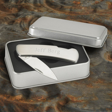Personalized Stainless Steel Pocket Knife product image