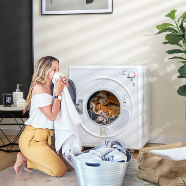 1500W Tumble Compact Laundry Electric Stainless Steel Dryer, 13.2 lbs. Capacity product image