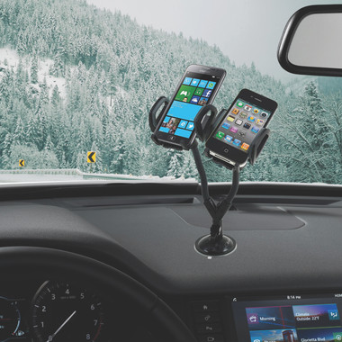 Heavy Duty Dual Car Mount with Flexible Long Gooseneck Holder product image